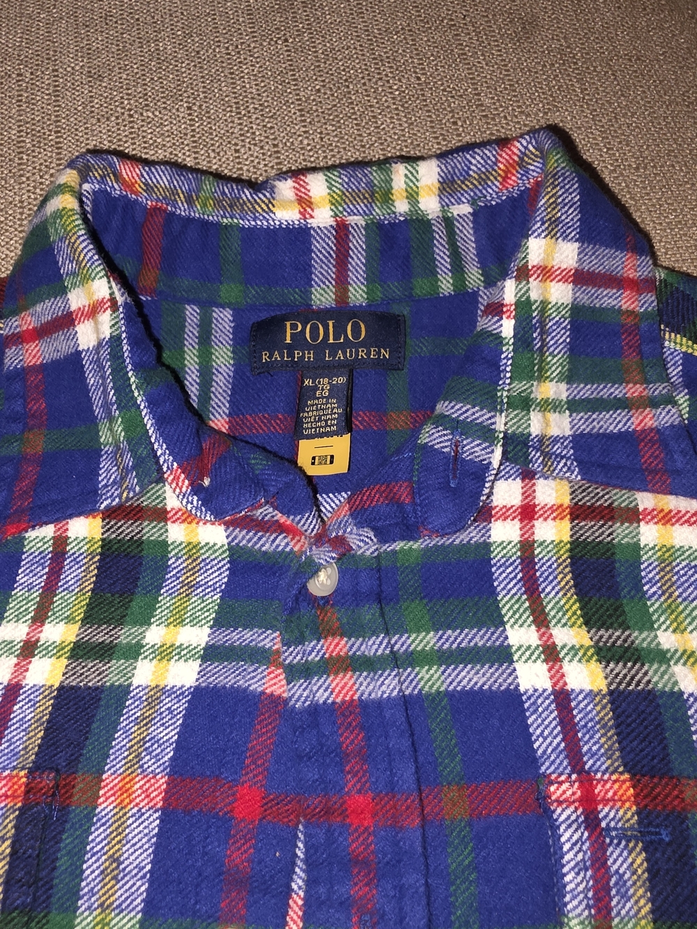 Polo by Ralph Lauren Blue Plaid Flannel Shirt - Picture 3 of 3